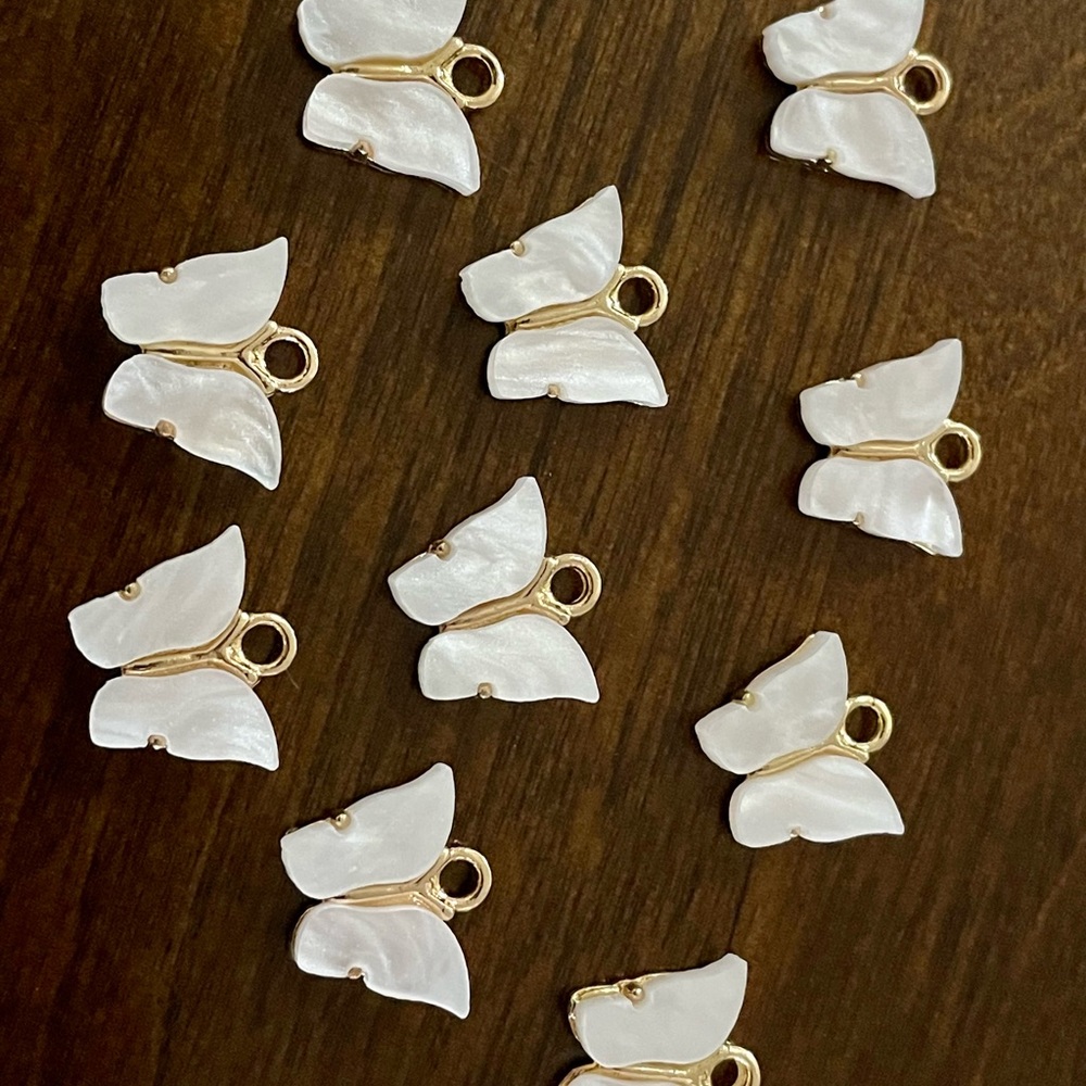 White Butterfly chain for create earrings, bracelet, necklaces etc..
